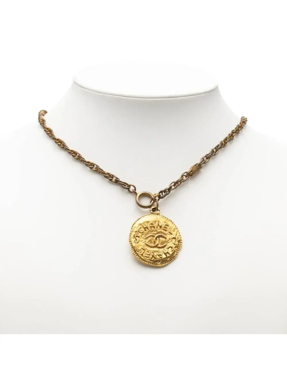 Chanel Cc Logo Chain Pendant Necklace #276046C57B